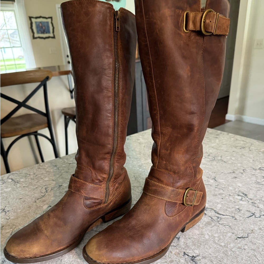 Born Chestnut Over the Knee Boots